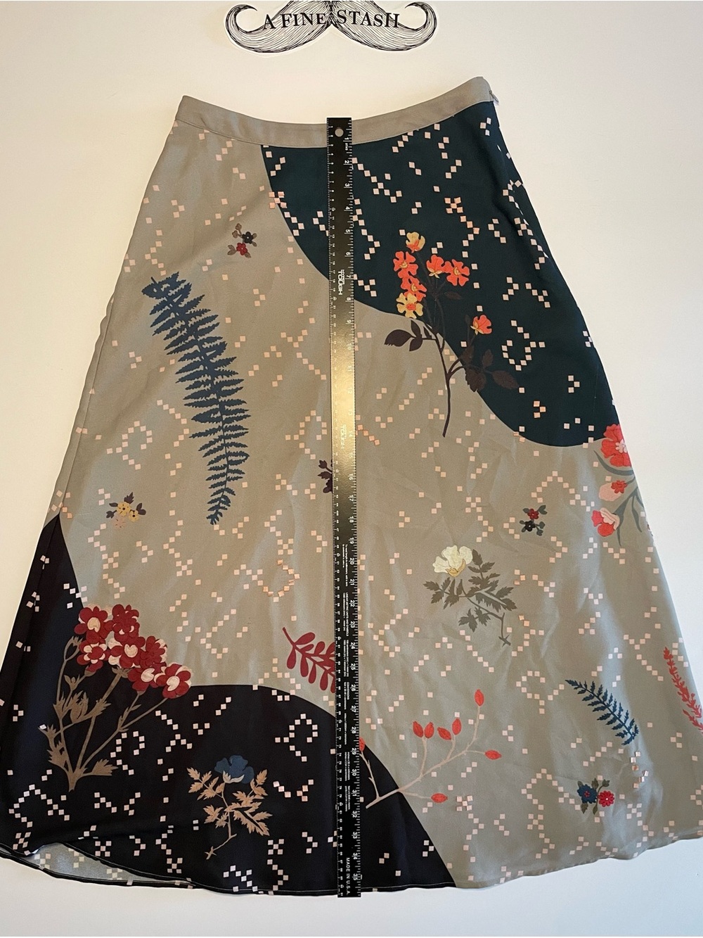 Sahil Kochhar Anthropologie Koyal Floral Patchwork Maxi Skirt Fern Women Small - Picture 2 of 6
